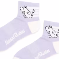 Nordic Buddies Moomintroll Active Women's Ankle Socks - Lilac/White