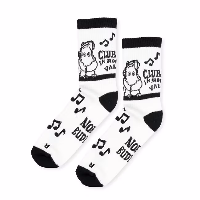 Nordic Buddies Club Life Active Women's Socks - White & Black