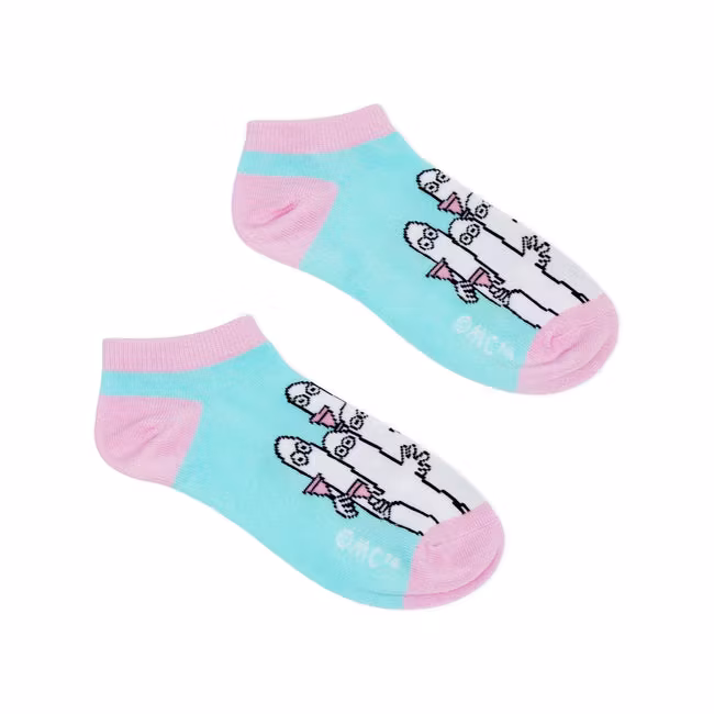Nordic Buddies Hattifatteners Women´s Ankle Socks - Turquoise & Pink