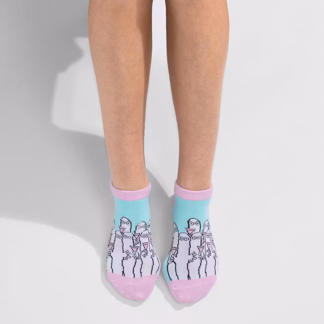 Nordic Buddies Hattifatteners Women´s Ankle Socks - Turquoise & Pink