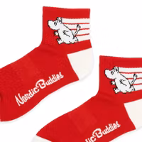 Nordic Buddies Moomintroll Active Women's Ankle Socks - Red