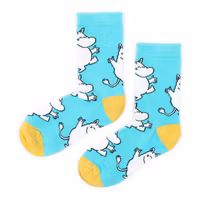 Nordic Buddies Moomin Happy Women's Socks - Turquoise and Yellow