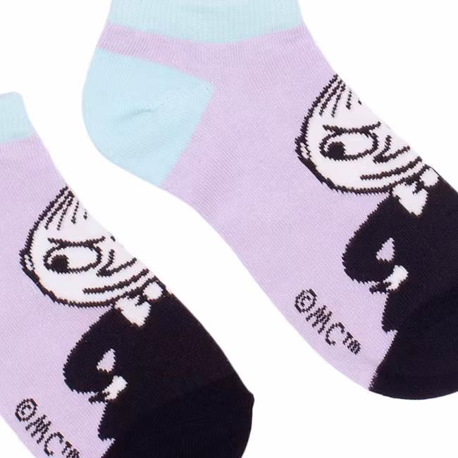 Nordic Buddies Little My Pranking Women's Ankle Socks - Lilac and Blue
