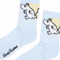 Nordic Buddies Moomintroll Active Crew Women's Socks - Blue