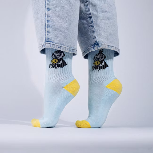 Nordic Buddies Little My Idea Women's Retro Socks - Blue and Yellow