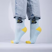 Nordic Buddies Little My Idea Women's Retro Socks - Blue and Yellow