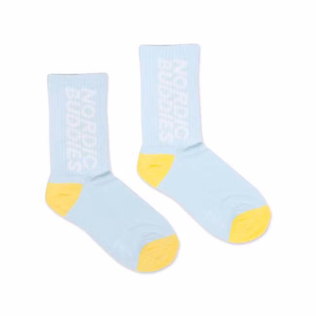 Nordic Buddies Little My Idea Women's Retro Socks - Blue and Yellow