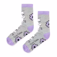 Nordic Buddies Moomintroll Flower Women's Socks - Grey