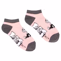 Nordic Buddies Little My Pranking Women's Ankle Socks - Pink and Grey