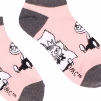 Nordic Buddies Little My Pranking Women's Ankle Socks - Pink and Grey