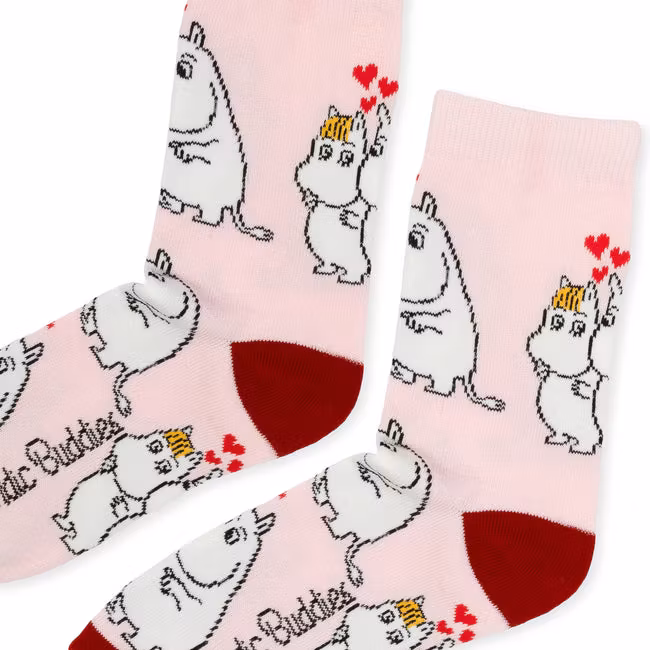 Nordic Buddies Moomin In Love Women's Socks - Pink