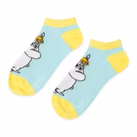 Nordic Buddies Snorkmaiden's Temper Retro Ankle Socks - Pastel Mint and Yellow