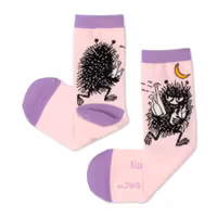 Nordic Buddies Stinky's Butt Women's Socks - Light Pink & Purple
