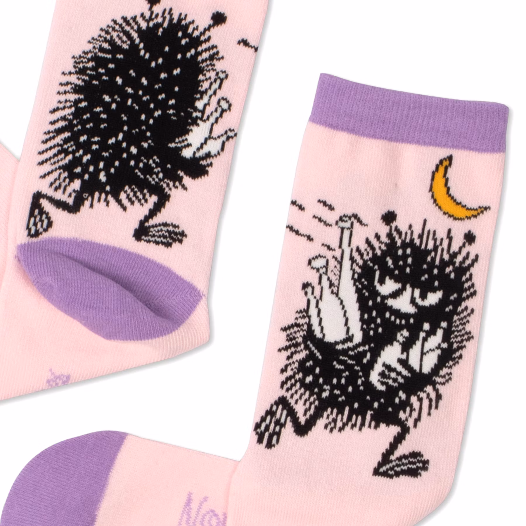 Nordic Buddies Stinky's Butt Women's Socks - Light Pink & Purple
