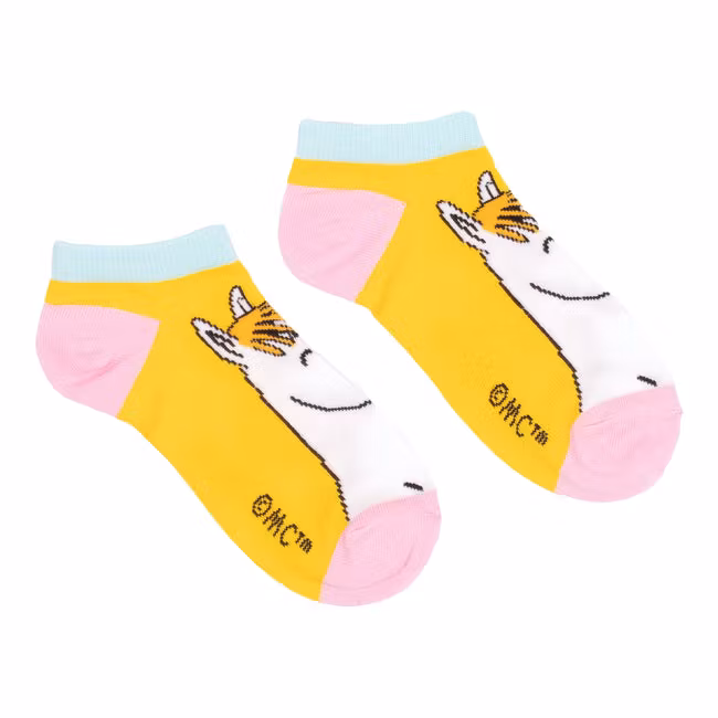 Nordic Buddies Snorkmaiden Dreaming Women's Ankle Socks - Yellow, Pink and Blue