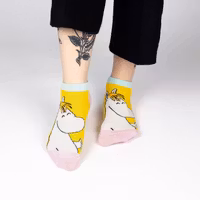Nordic Buddies Snorkmaiden Dreaming Women's Ankle Socks - Yellow, Pink and Blue