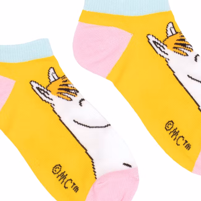 Nordic Buddies Snorkmaiden Dreaming Women's Ankle Socks - Yellow, Pink and Blue