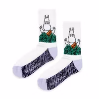 Nordic Buddies Moomin 80 Women's Retro Socks - White
