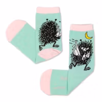 Nordic Buddies Stinky's Butt Women's Socks - Turquoise and Light Pink