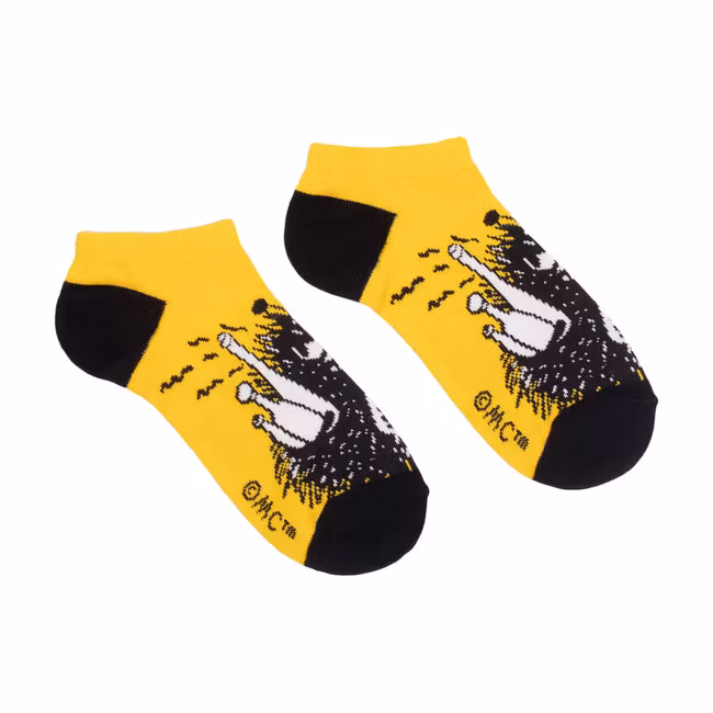 Nordic Buddies Stinky's Getaway Women's Ankle Socks - Yellow and Black