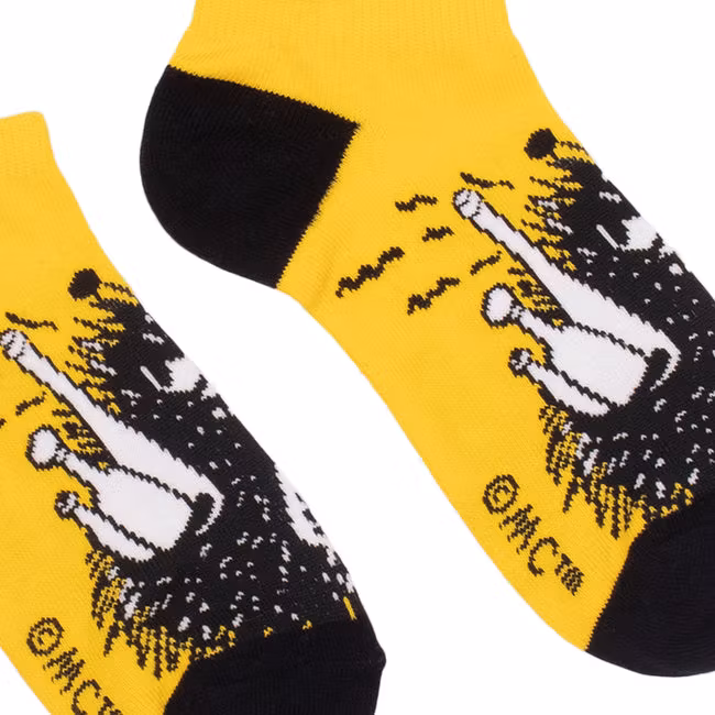 Nordic Buddies Stinky's Getaway Women's Ankle Socks - Yellow and Black