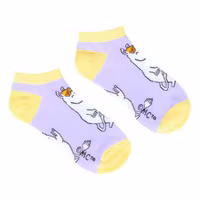 Nordic Buddies Snorkmaiden Dreaming Women's Ankle Socks -  Lilac and Yellow