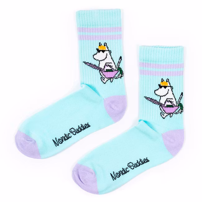 Nordic Buddies Snorkmaiden Women's Retro Socks - Mint and Lilac