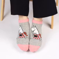 Nordic Buddies Moominmamma Women’s Ankle Socks - Grey and Pink