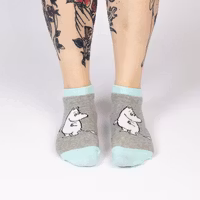 Nordic Buddies Moomintroll Women's Ankle Socks - Grey, Blue and White