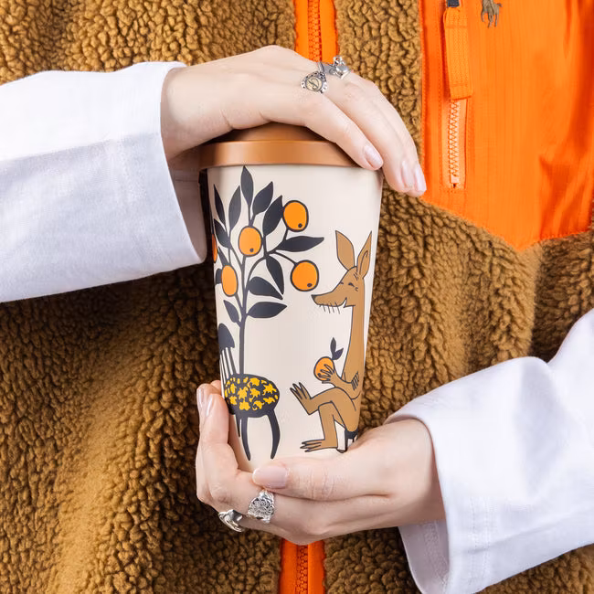 Nordic Buddies Sniff's Oranges Becher zum Mitnehmen - 450 ml