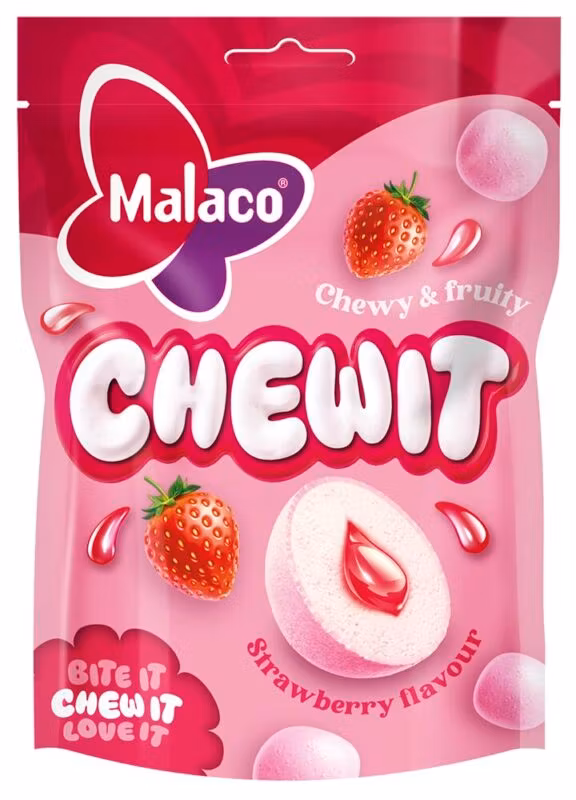 Malaco Chewit Strawberry - 115g