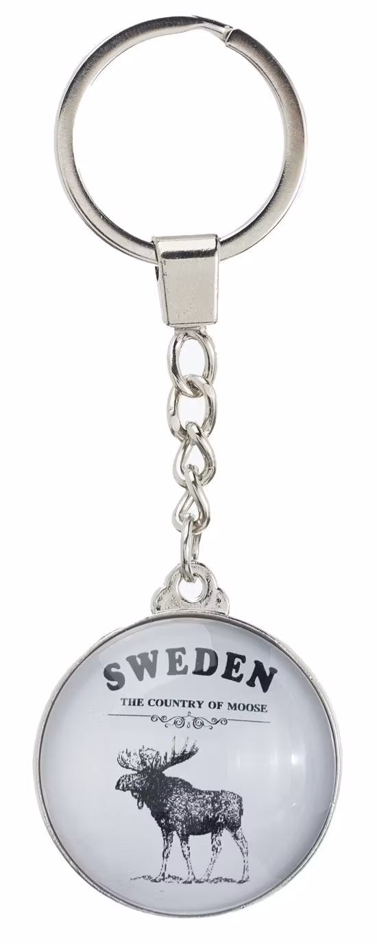 Robin Ruth Round Glass Key Holder - Sweden Moose