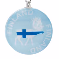 Robin Ruth Round Glass Key Holder - Finland Moose