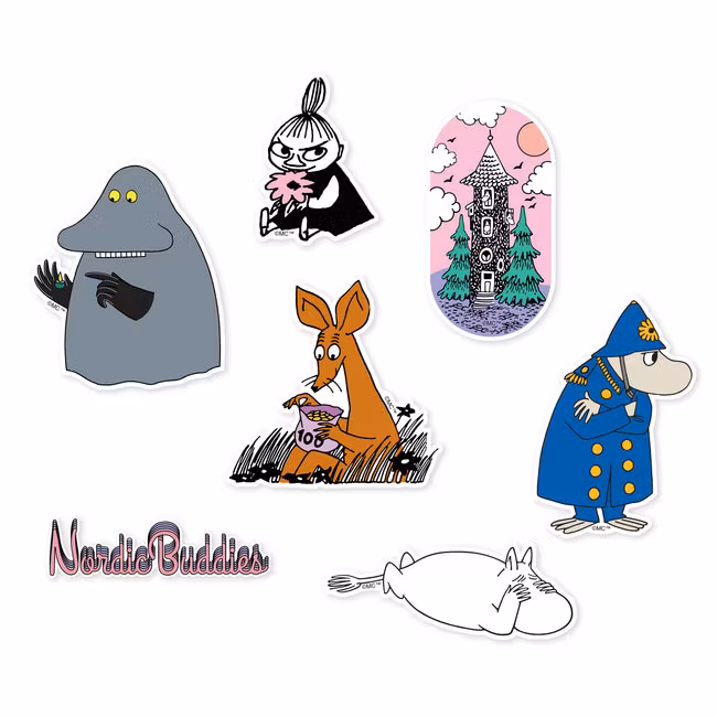 Nordic Buddies Sticker Combo Moomin Life in the Valley (6pcs)