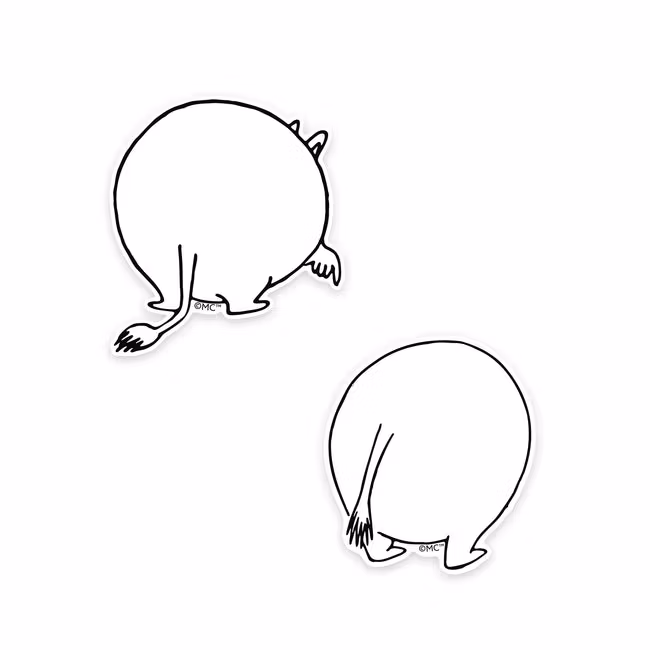 Ensemble d'autocollants XL Nordic Buddies Moomintroll Butt