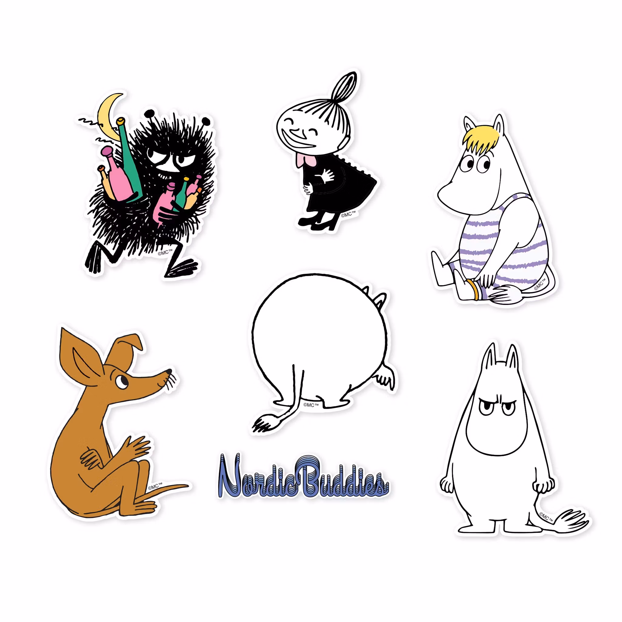 Nordic Buddies Sticker Combo Moomin Characters (6pcs)