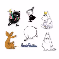 Nordic Buddies Sticker Combo Moomin Characters (6pcs)