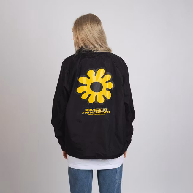 Nordic Buddies Moomintroll's Flower Coach Jacket - Black