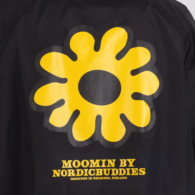 Nordic Buddies Moomintroll's Flower Coach Jacket - Black