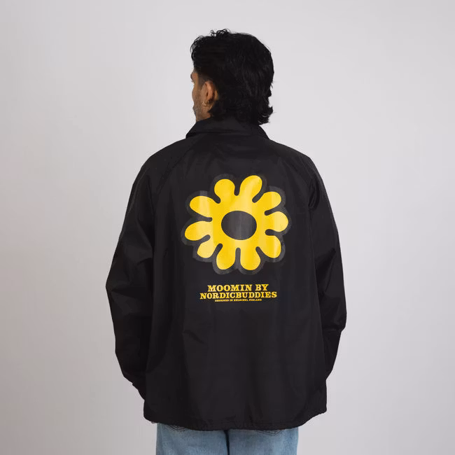 Nordic Buddies Moomintroll's Flower Coach Jacket - Black
