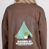NordicBuddies Moomintroll Camping Crewneck College Unisex - Brown