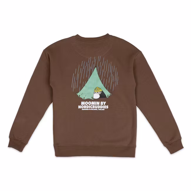 NordicBuddies Moomintroll Camping Crewneck College Unisex - Brown
