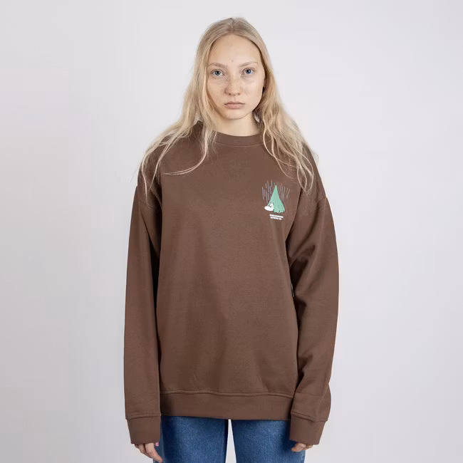 NordicBuddies Moomintroll Camping Crewneck College Unisex - Brown