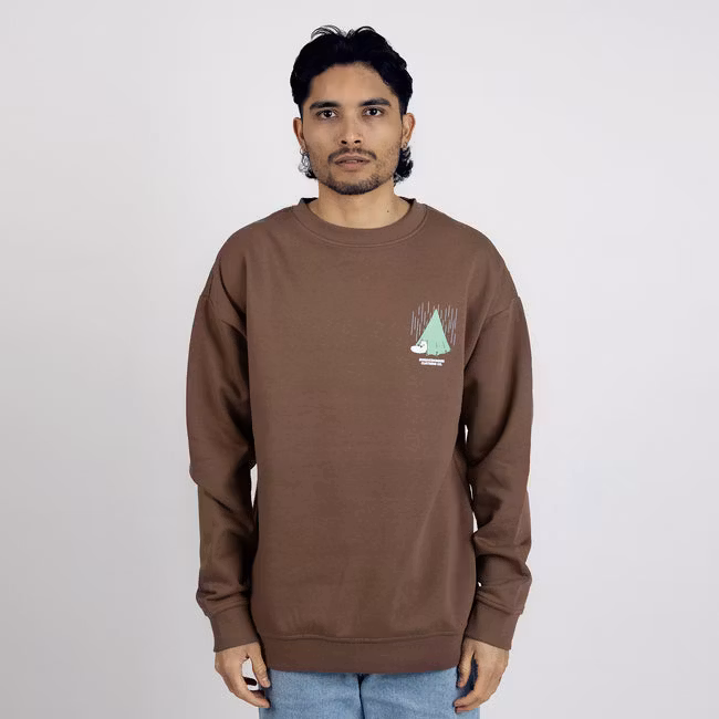 NordicBuddies Moomintroll Camping Crewneck College Unisex - Brown