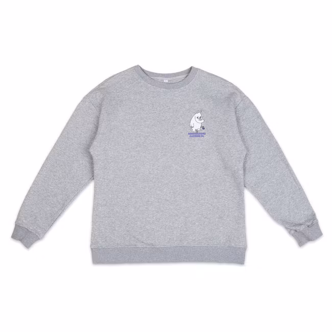 NordicBuddies Moomintroll's Flower Crewneck College Unisex - Grey