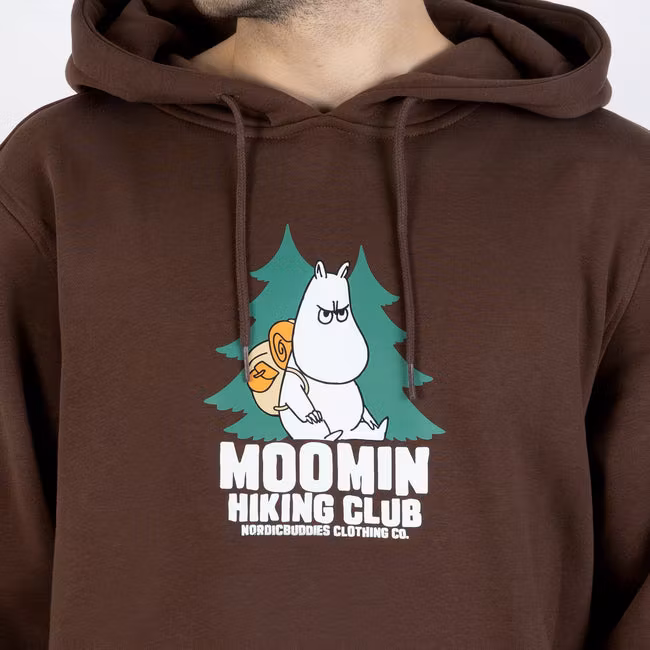 Sweat à capuche NordicBuddies Moomin Hiking Club - Marron