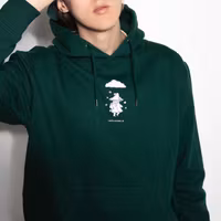 NordicBuddies Premium Cotton Hoodie Snufkin - Dark Green
