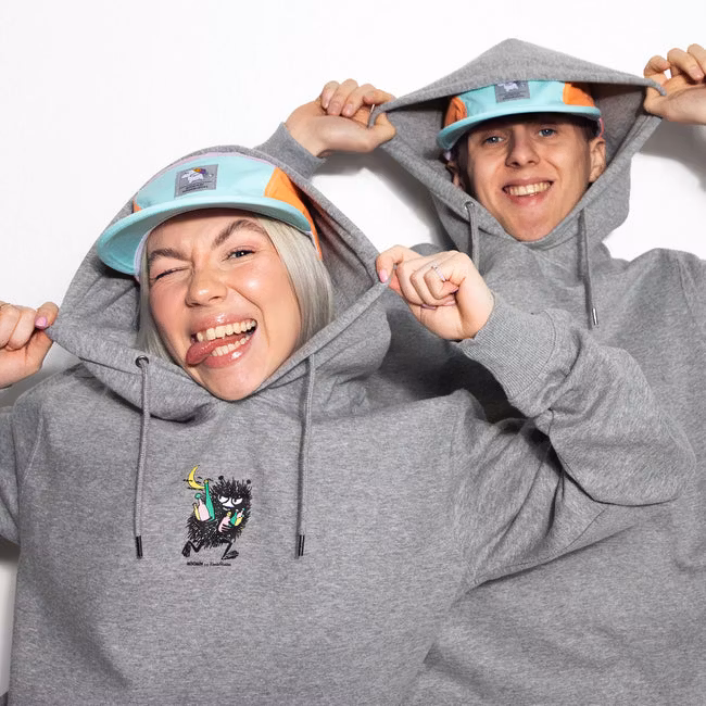 Bluza z kapturem NordicBuddies Premium Cotton Stinky - Szara