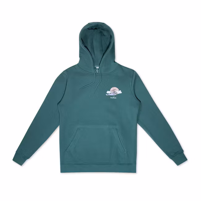 Bluza z kapturem NordicBuddies Organic Premium Moominhouse – zielona