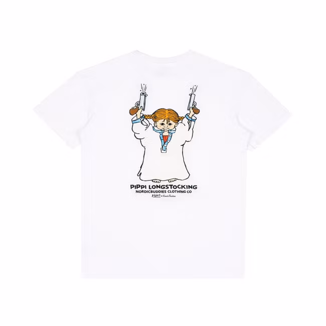 NordicBuddies Pippi And The Bang T-Shirt, White